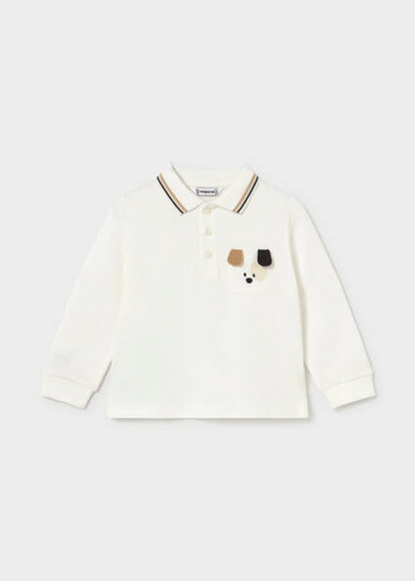 Mayoral winter 2027 jongens polo hondje creme