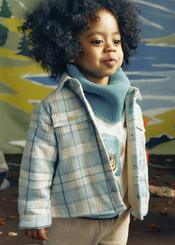 Mayoral winter 2027 jongens gevoerd jacket blauw beige