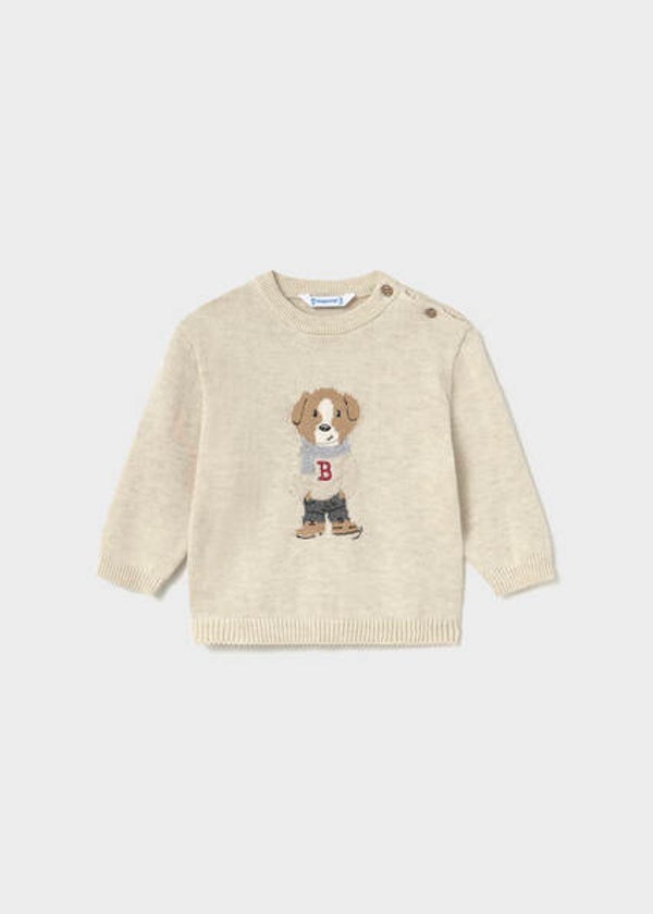 Mayoral winter 2027 jongens knit trui oat hondje