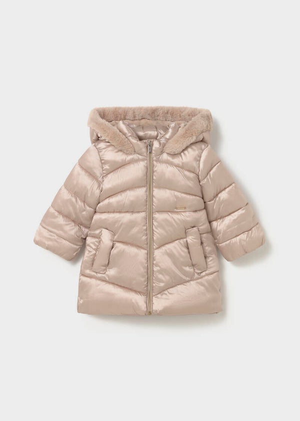 Mayoral winter 2027 meisjes winterjas longcoat hazelnoot