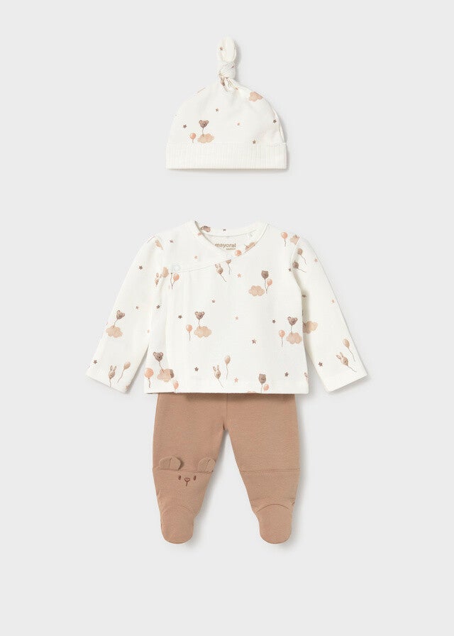 Mayoral winter 2027 newborn 3-delige set sweet baby bear