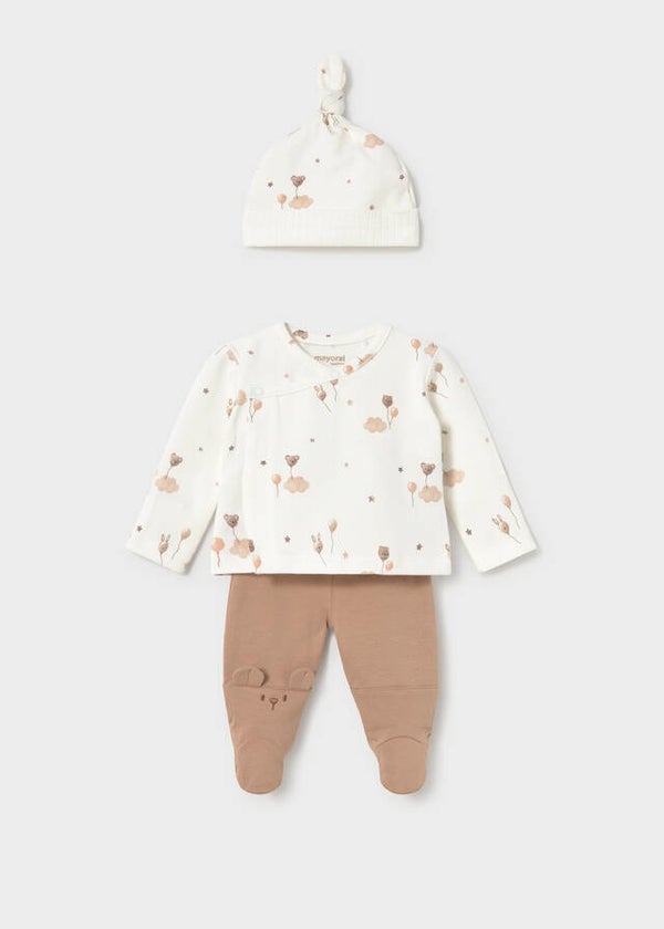Mayoral winter 2027 newborn 3-delige set sweet baby bear