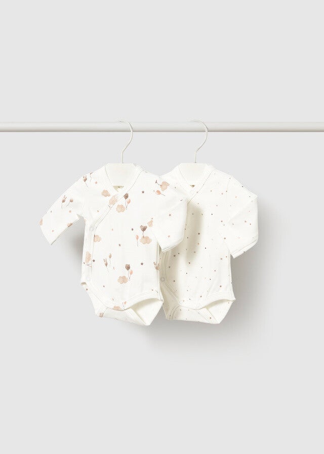 Mayoral winter 2027 newborn 2-delige set overslag rompertjes