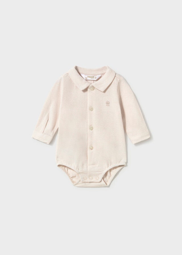 Mayoral winter 2027 jongens polo romper beige