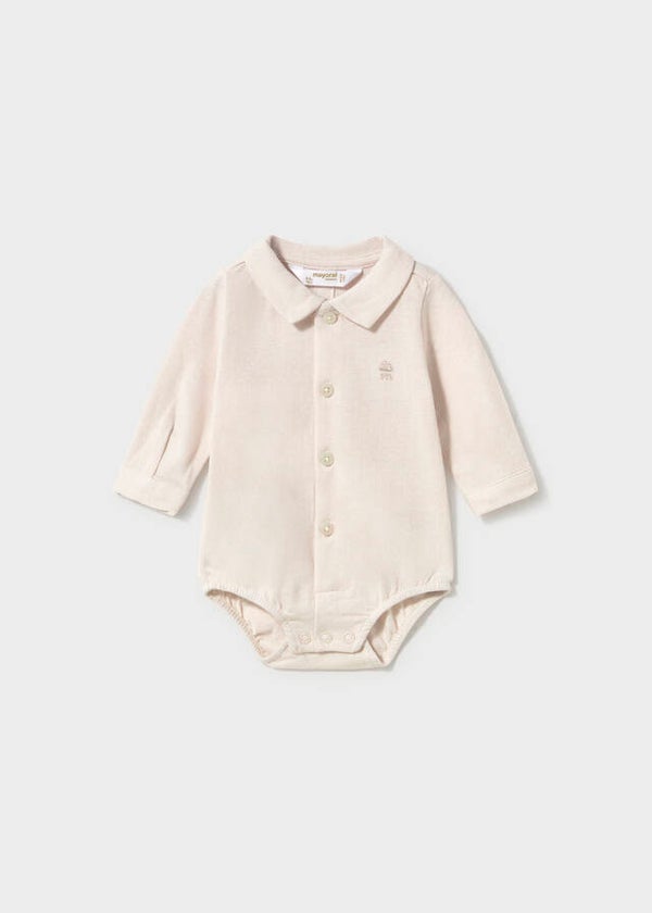 Mayoral winter 2027 jongens polo romper beige