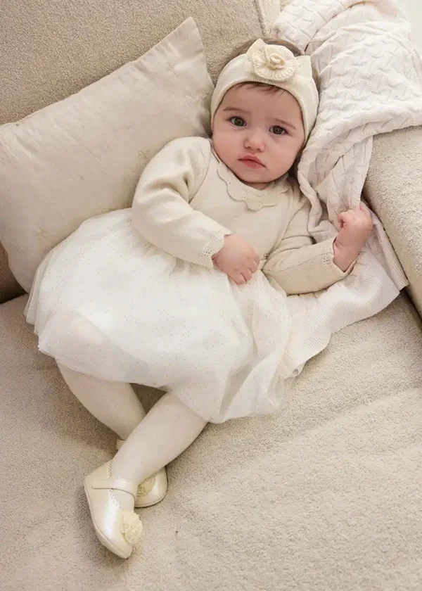 Mayoral winter 2027 meisjes lurex dress champagne