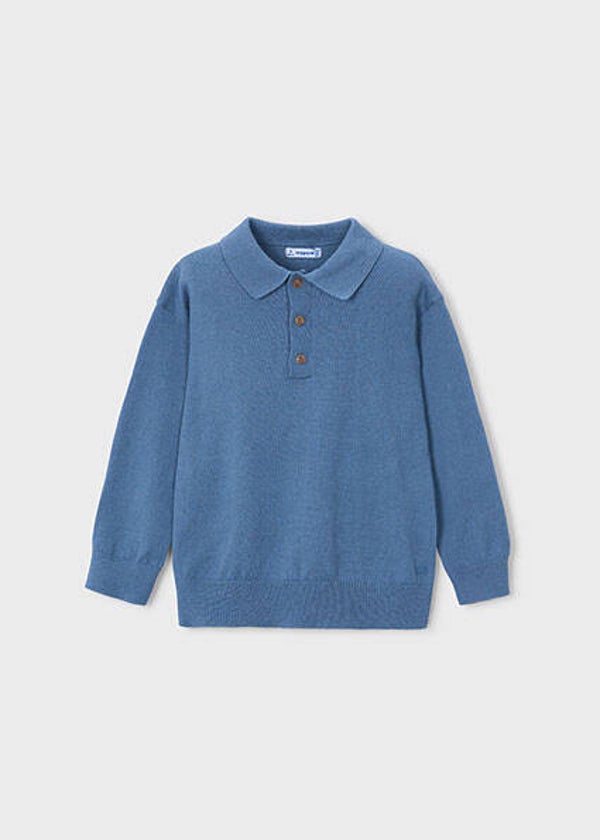 Mayoral winter 2027 jongens knit polo denim blue