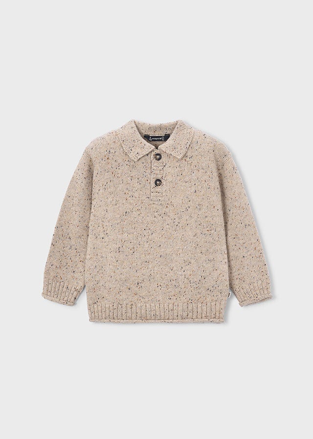 Mayoral winter 2027 jongens polo sweater beige melange