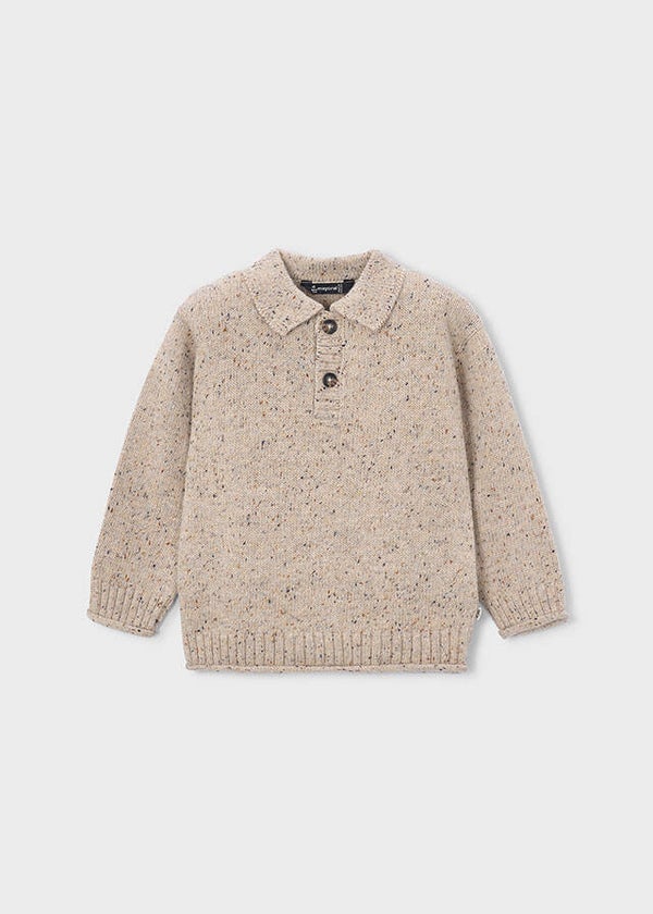 Mayoral winter 2027 jongens polo sweater beige melange