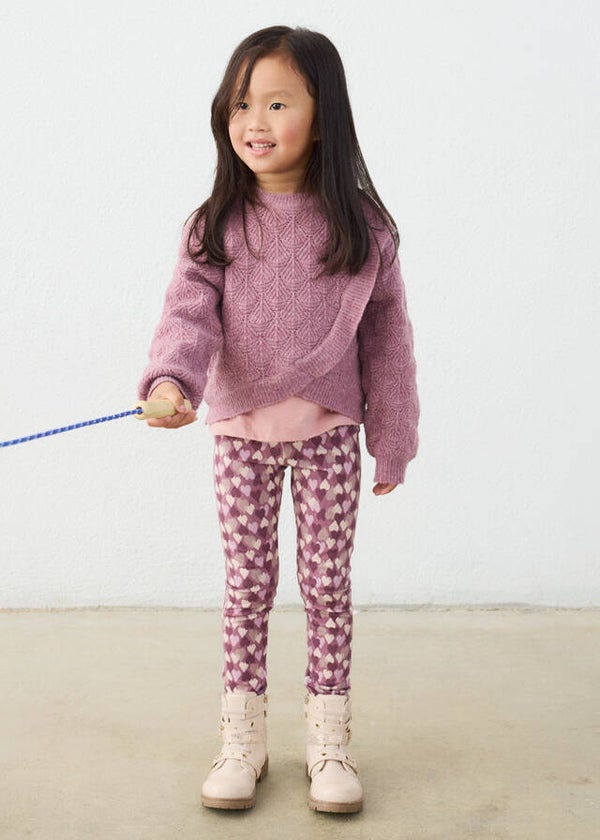 Mayoral winter 2027 meisjes trui met textuur violet