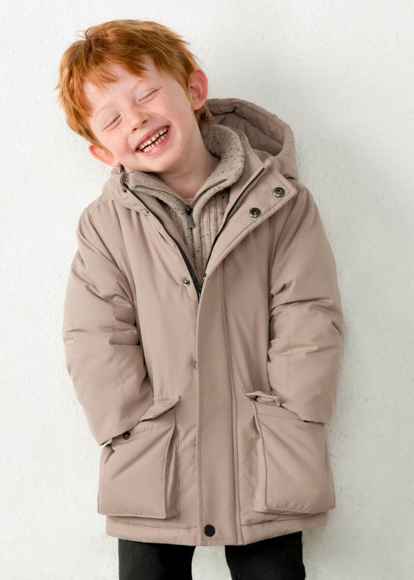 Mayoral winter 2027 jongens parka coat taupe