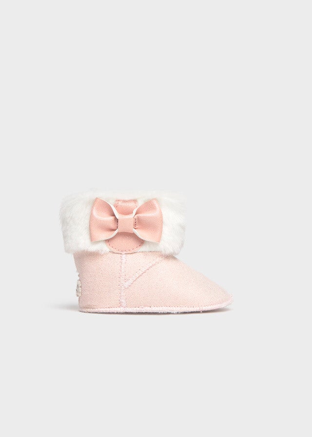 Mayoral winter 2027 meisjes babyschoentjes boots roze met strikje