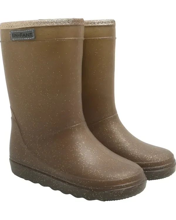 En Fant Thermoboots glitter Coffee bean