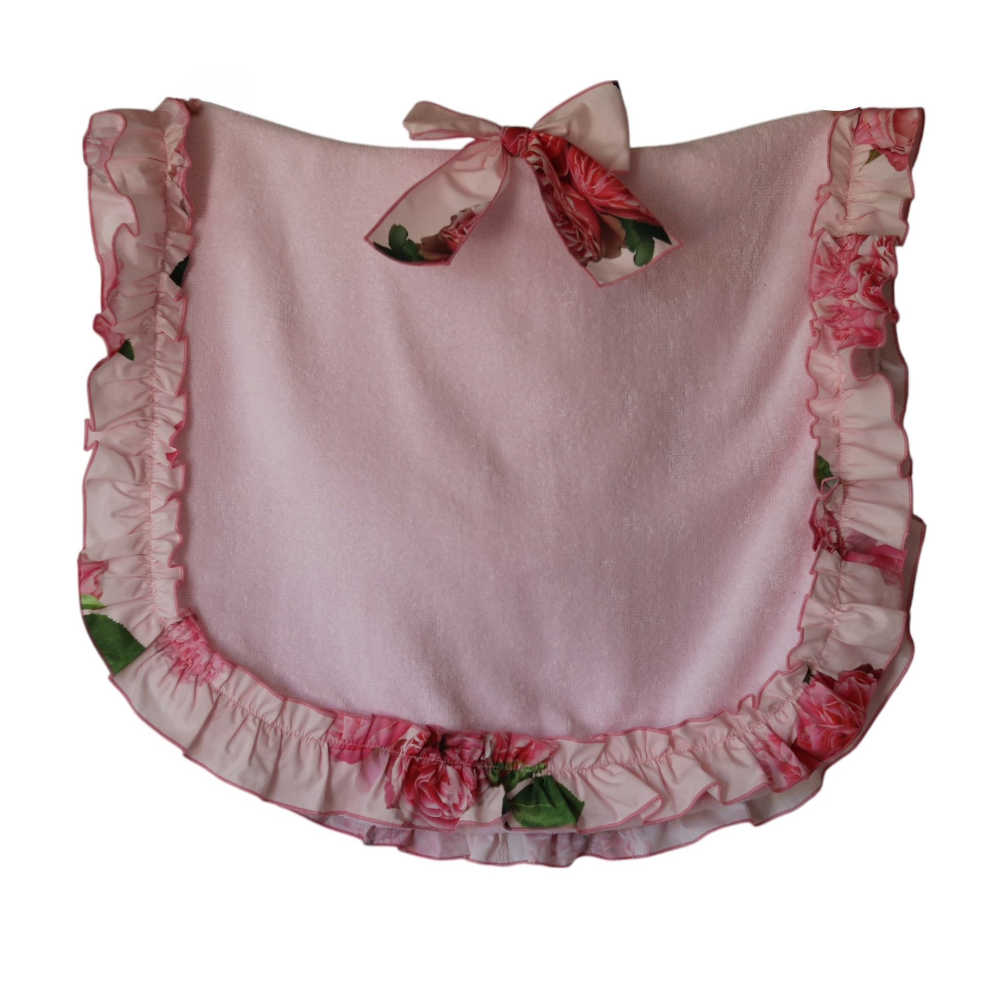 PHI pink flowers badcape met strik