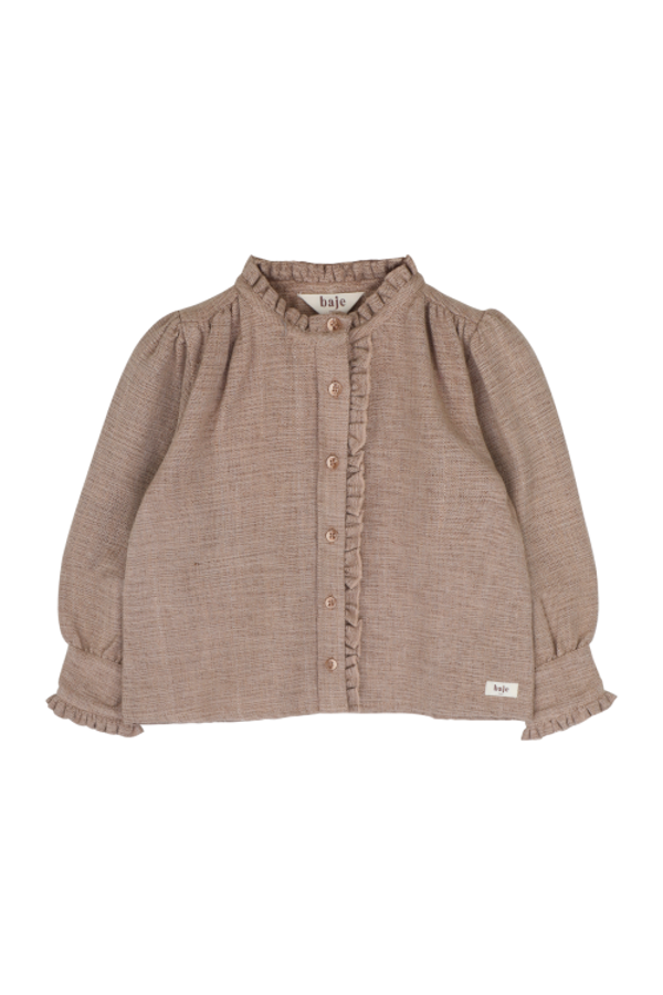 Baje Studio Phila linnenlook blousje taupe