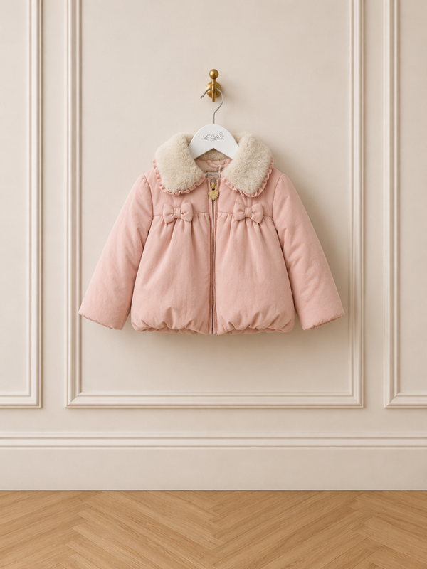 Le Chic BAIRY fur & bows winter coat Pink Crystal