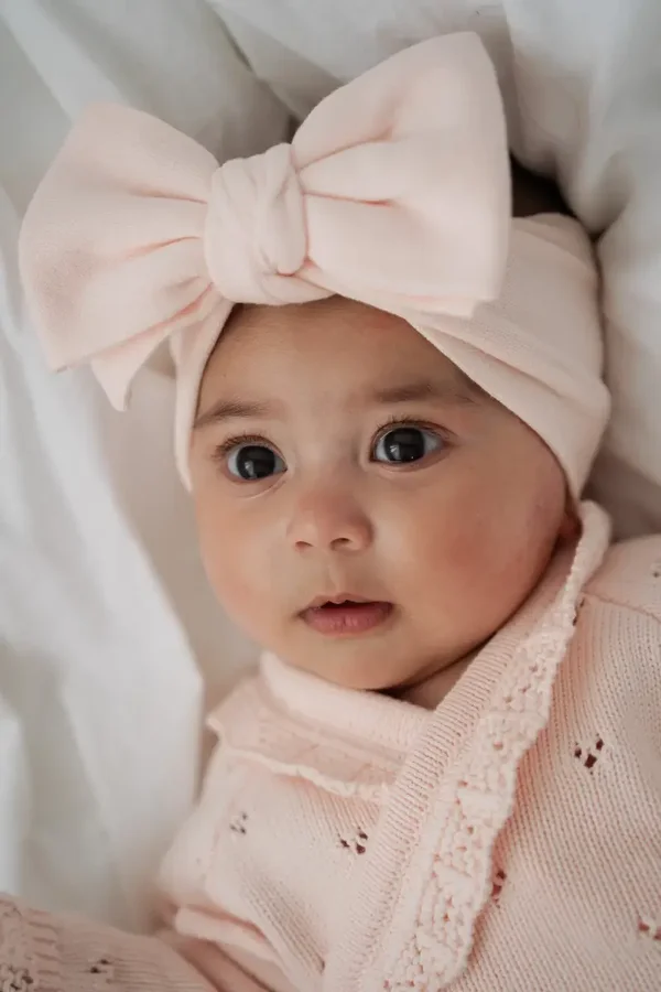 Babyhaarbandje strik blush