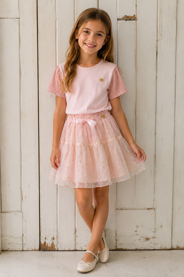 Le Chic set rokje + T-shirt maat 134/140
