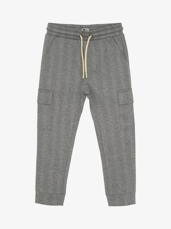 Daily7 jongens cargo broek gestreept grey
