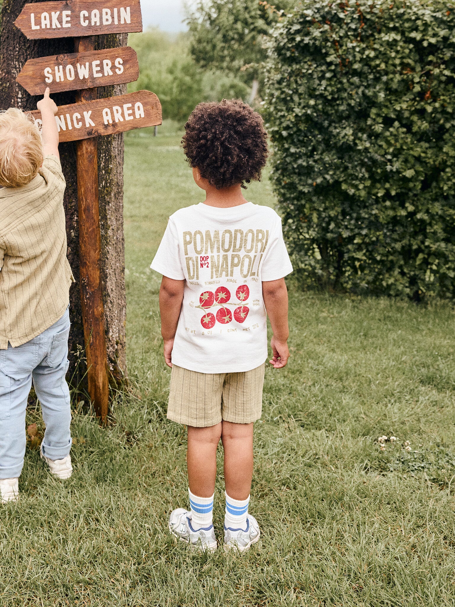 Daily7 short small stripes olive