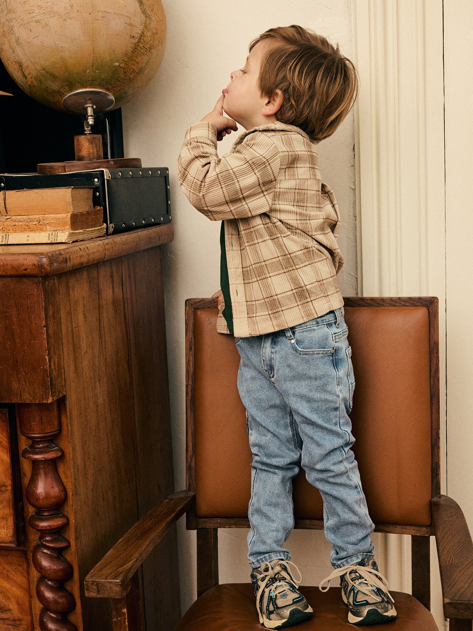 Daily7 jongens geruit corduroy overhemd jacket