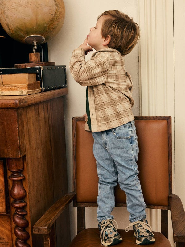 Daily7 jongens geruit corduroy overhemd jacket