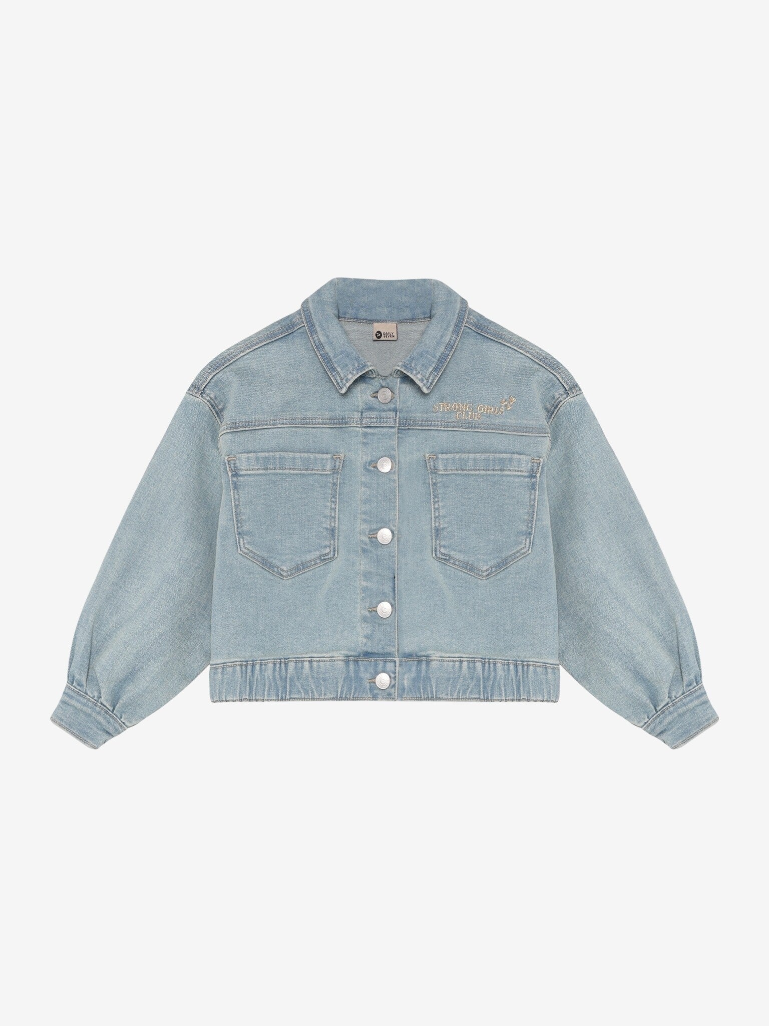 Daily7 spijkerjas met goud borduursel