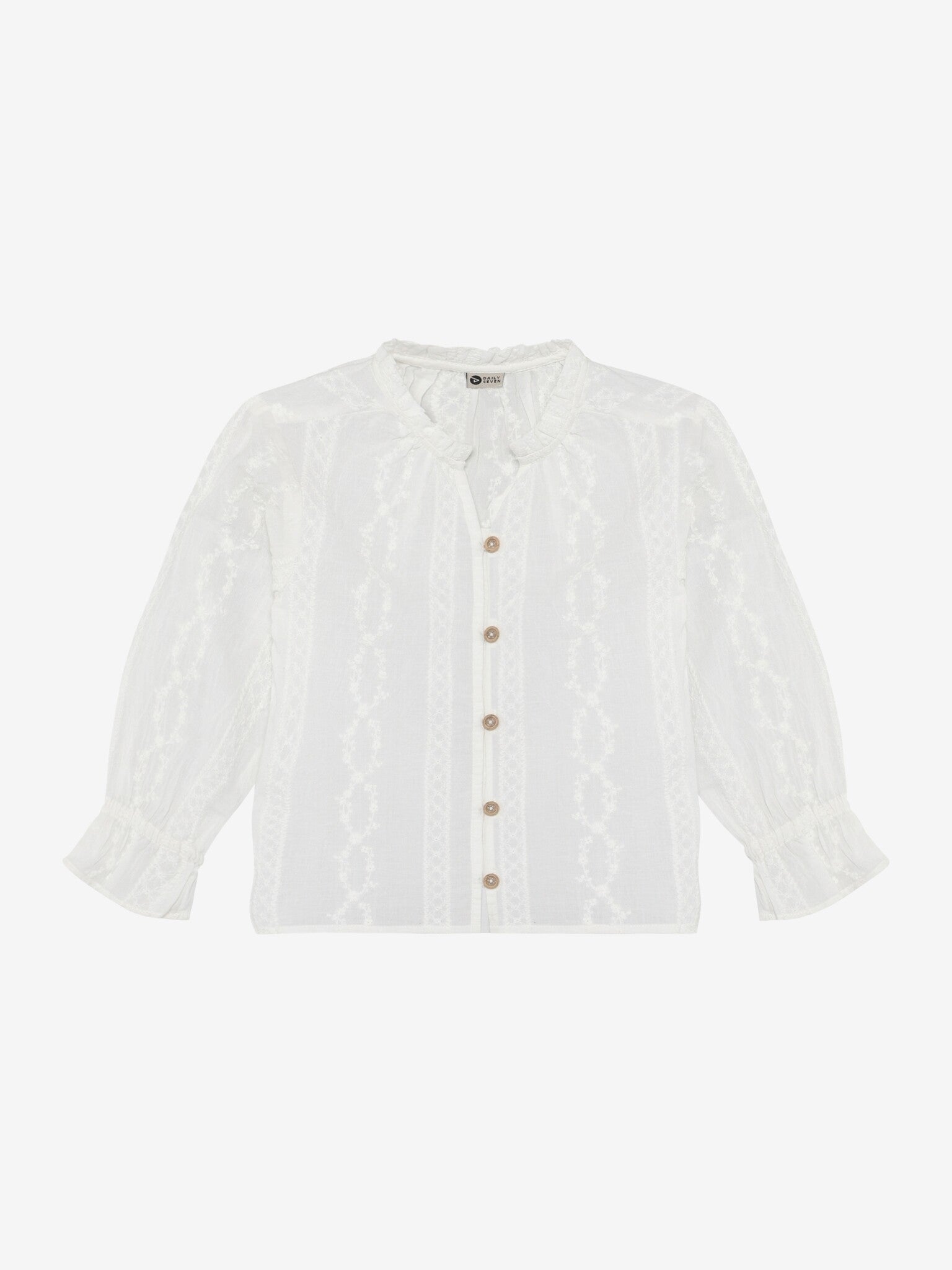 Daily7 broderie blouse wit