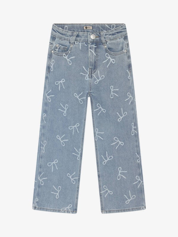 Daily7 Denim wide fit met strik