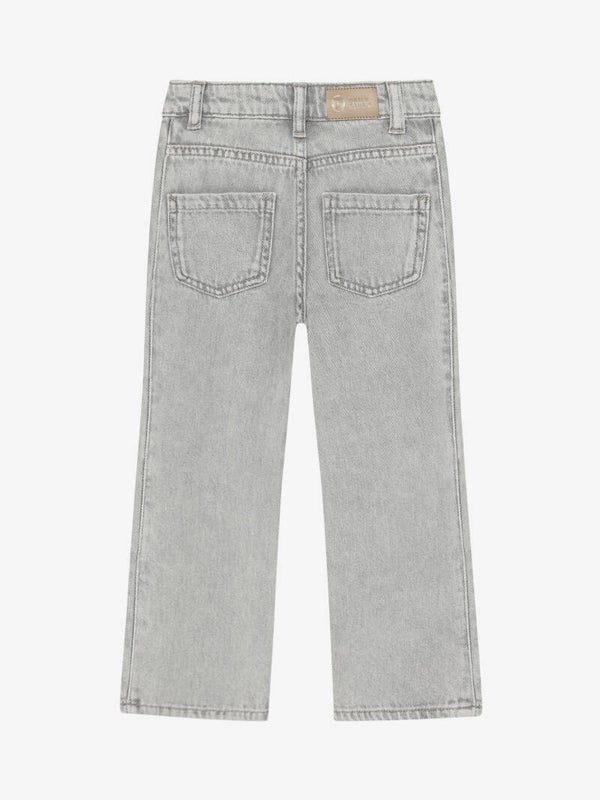 Daily7 meisjes denim wide fit grey floral