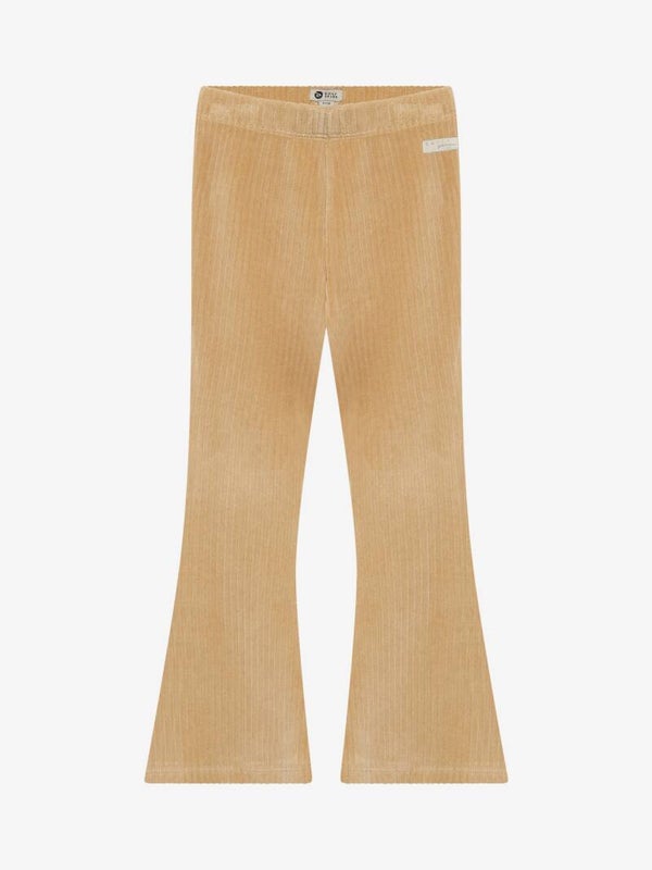 Daily7 velour broek met wijde pijpen