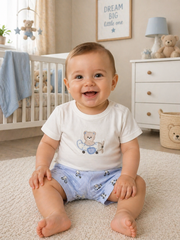 Mayoral zomer 2026 jongens babyboy set blauw