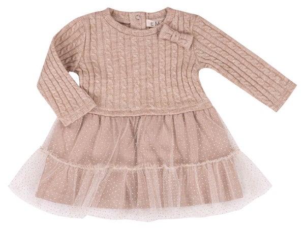 EMC tulle kabel jurkje beige
