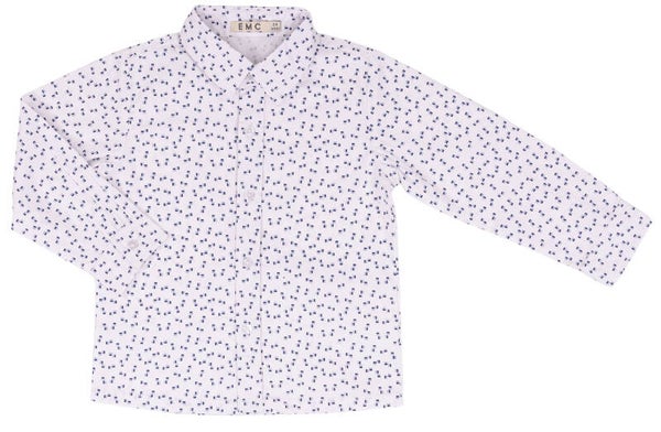 EMC blouse overhemd donkerblauwe print
