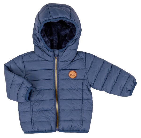 EMC jas petrol blauw met teddy voering