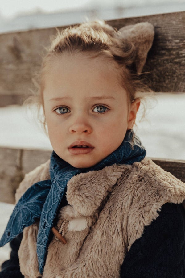 Baje Studio Meddox fur gilet taupe light