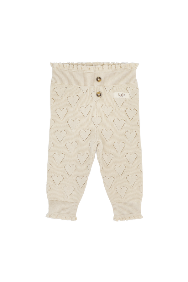 Baje studio Charlie hartjes pants cream oat