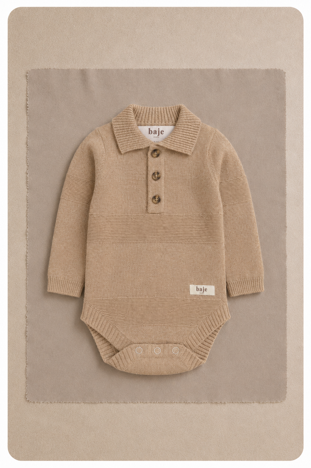 Baje studio Deen taupe polo body