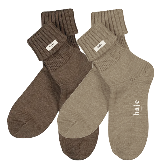 Baje studio Beau sokken brown dark