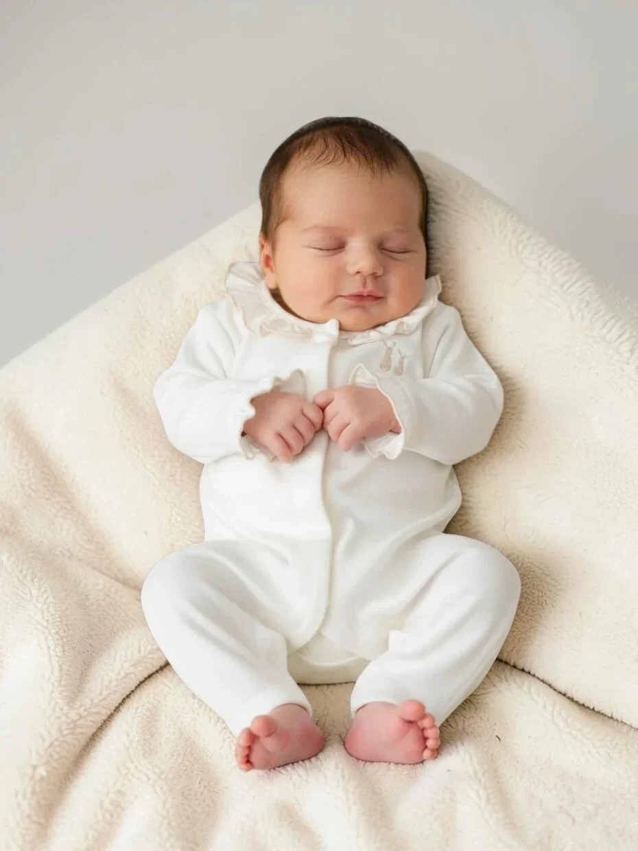 Poetree babypakje Nikki Creme Jersey met ruffles 100% katoen
