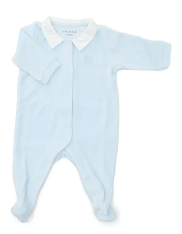 Poetree Babypakje Velours Baby Blauw
