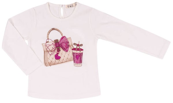 EMC T-shirt lange mouw tasje meisjes