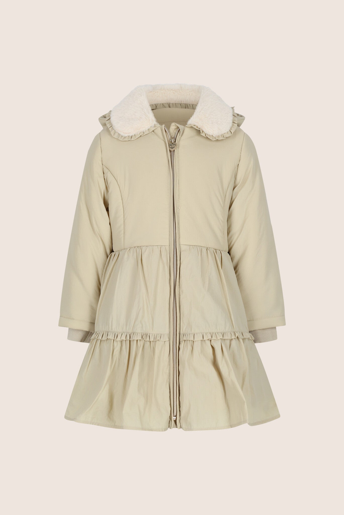 Le Chic BLANCHE ruffle-skirt coat