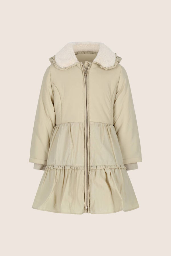 Le Chic BLANCHE ruffle-skirt coat