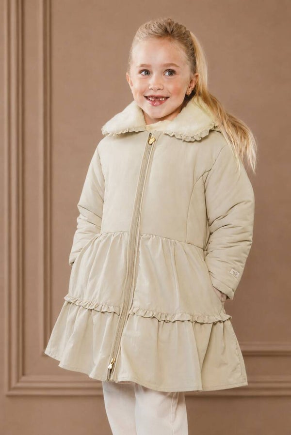 Le Chic BLANCHE ruffle-skirt coat
