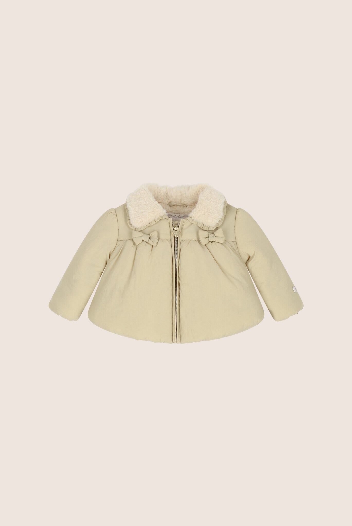 Le Chic BAIRY fur & bows winter coat Dune Delight