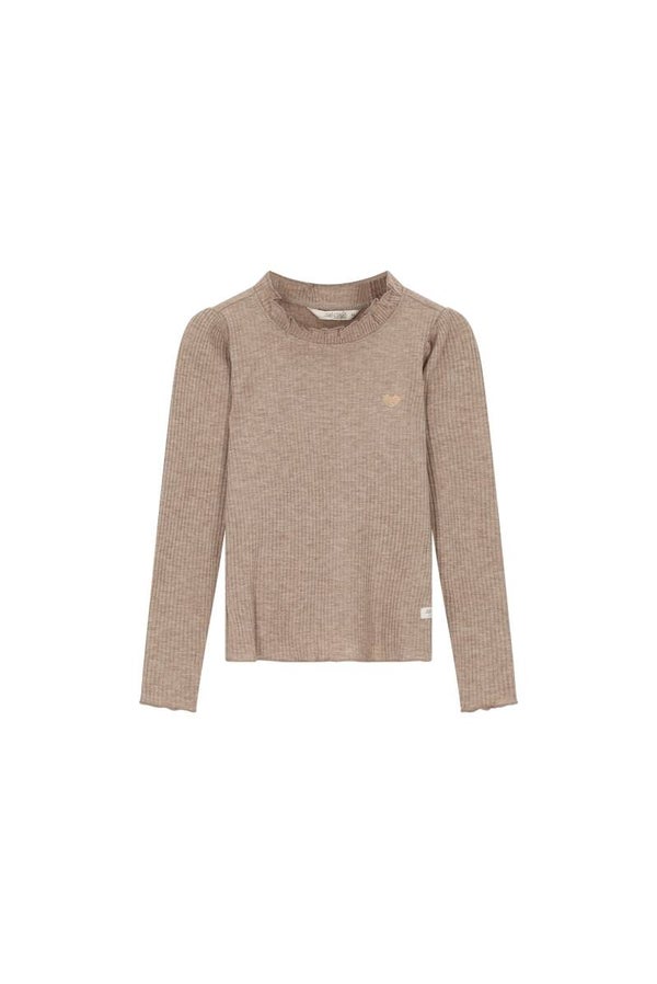 Le Chic NOVA glitter longsleeve top beige