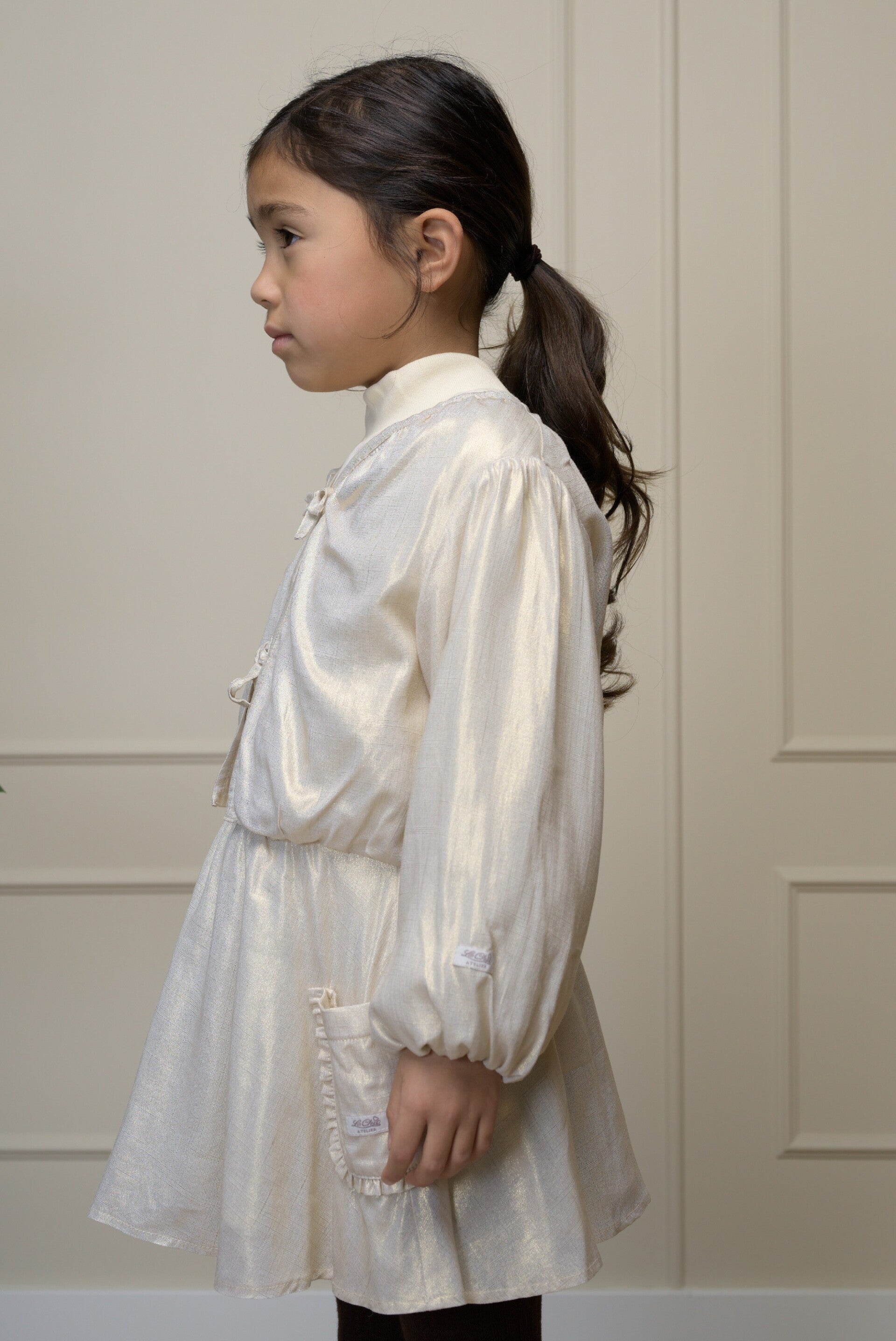 Le Chic TOOS belt loops & pockets skirt gold
