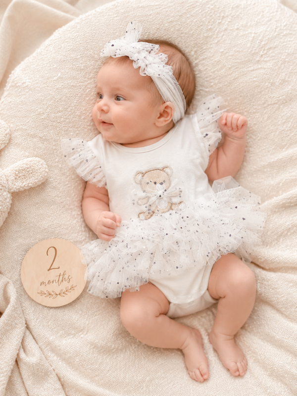 Mayoral zomer 2026 meisjes newborn tutu set 2-delig off white