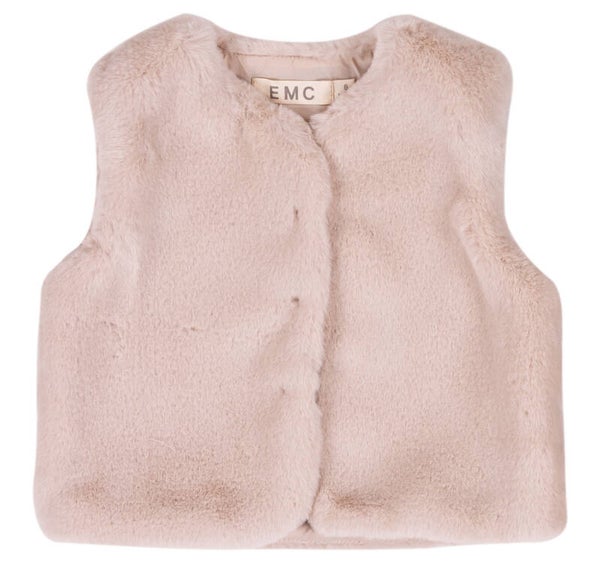 EMC fur gilet beige